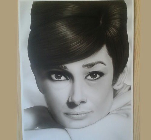 Retrato Audrey hepburn